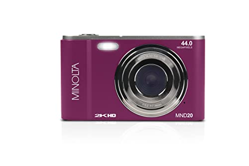 Minolta MND20 44 MP / 2.7K Ultra HD Digital Camera (Magenta)