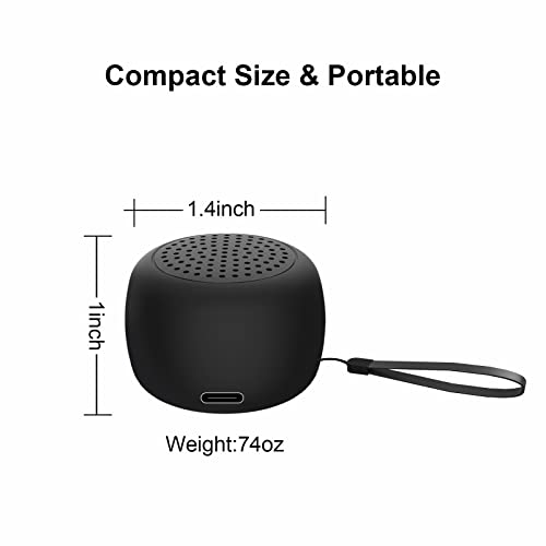 MOMOHO The Smallest Mini Bluetooth Speaker BTS0011 Wireless Small Bluetooth Speaker,Portable Speakers for Home/Outdoor/Travel,Rechargeable,Compatible with iPhone Samsung (Black)