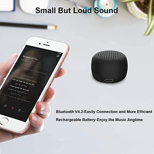 MOMOHO The Smallest Mini Bluetooth Speaker BTS0011 Wireless Small Bluetooth Speaker,Portable Speakers for Home/Outdoor/Travel,Rechargeable,Compatible with iPhone Samsung (Black)