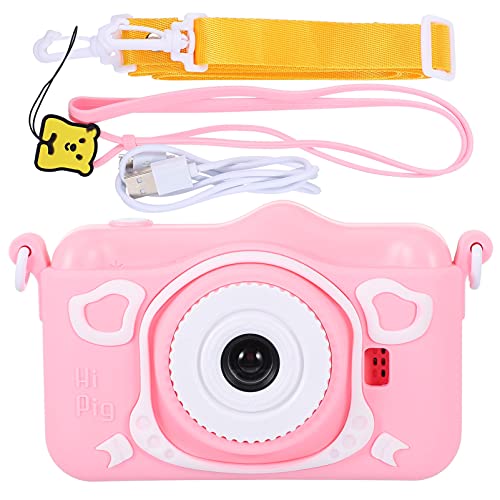 Milisten Children Pink Cute Cartoon Digital Camera Toy High Definition Camera Kids Gift