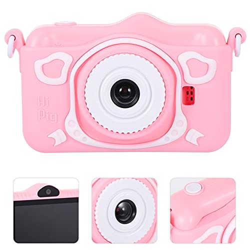 Milisten Children Pink Cute Cartoon Digital Camera Toy High Definition Camera Kids Gift