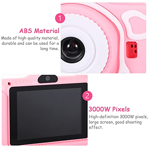 Milisten Children Pink Cute Cartoon Digital Camera Toy High Definition Camera Kids Gift