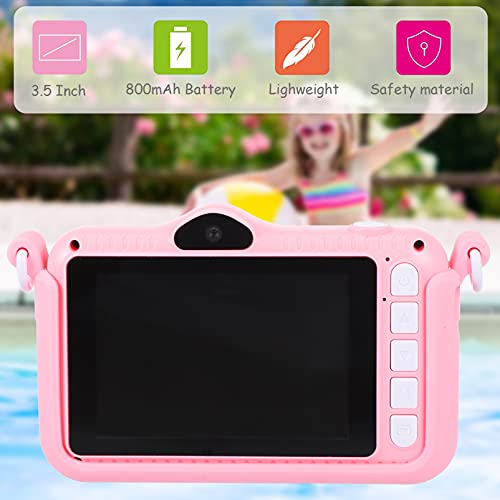 Milisten Children Pink Cute Cartoon Digital Camera Toy High Definition Camera Kids Gift