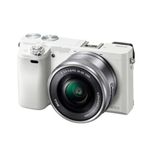 camera a6000 mirrorless digital camera ilce-6000l with 16-50mm lens -24.3mp -full hd video digital camera (color : w)