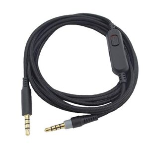 stepok replacement aux cable for hyperx cloud alpha 3.5mm headphones audio cable with inline mute & volume control