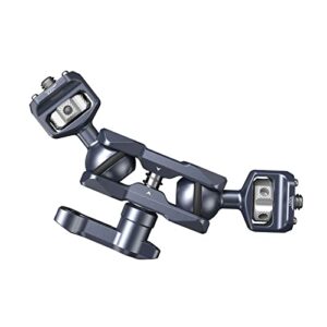smallrig camera magic arm, flexible articulating arm with 1/4” screws, field monitor mount with dual ballhead, aluminum – 3873