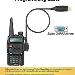 Ham Radio UV-5R Pro 8W Dual Band Two Way Radio with Handheld Speaker Mic and Antenna 2Pack and Programming Cable