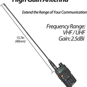 Ham Radio UV-5R Pro 8W Dual Band Two Way Radio with Handheld Speaker Mic and Antenna 2Pack and Programming Cable