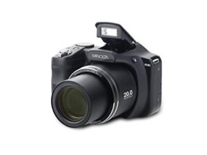minolta 20 mega pixels high wi-fi digital camera with 35x optical zoom, 1080p hd video & 3″ lcd, black (mn35z-bk)