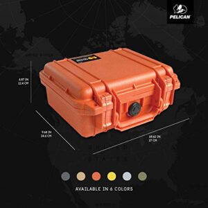 Pelican 1200 Camera Case With Foam (Orange)