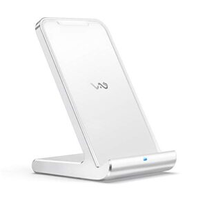 wireless charging stand,vebach 10w upgrated fast wireless desk charger compatible with iphone 14/13/12/12 pro/12 mini/12 pro max/11/11 pro/11 pro max/xr/xs/x/8,galaxy s21/s20/note 10 etc