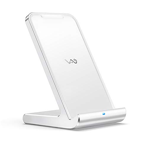 Wireless Charging Stand,Vebach 10W Upgrated Fast Wireless Desk Charger Compatible with iPhone 14/13/12/12 Pro/12 Mini/12 Pro Max/11/11 Pro/11 Pro Max/XR/XS/X/8,Galaxy S21/S20/Note 10 etc