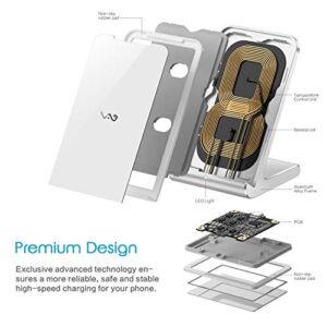 Wireless Charging Stand,Vebach 10W Upgrated Fast Wireless Desk Charger Compatible with iPhone 14/13/12/12 Pro/12 Mini/12 Pro Max/11/11 Pro/11 Pro Max/XR/XS/X/8,Galaxy S21/S20/Note 10 etc