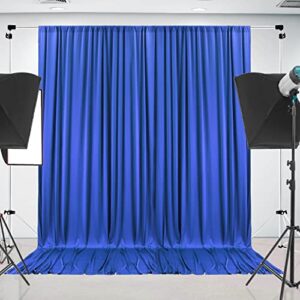 10 ft x 10 ft royal blue wrinkle free backdrop curtain panels, polyester photography backdrop drapes, wedding party home decoration supplies