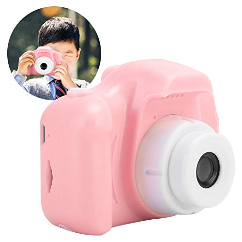 Kid Camera, Eye Friendly Comfortable Mini Camera DIY Photos Digital Camera Cartoon Photo Camera for Children Toy(Pink)