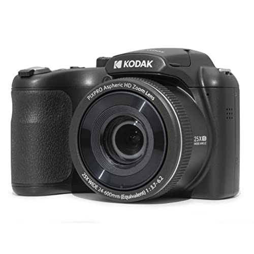 KODAK PIXPRO Astro Zoom AZ255-BK 16MP Digital Camera with 25X Optical Zoom 24mm Wide Angle 1080P Full HD Video and 3" LCD (Black)