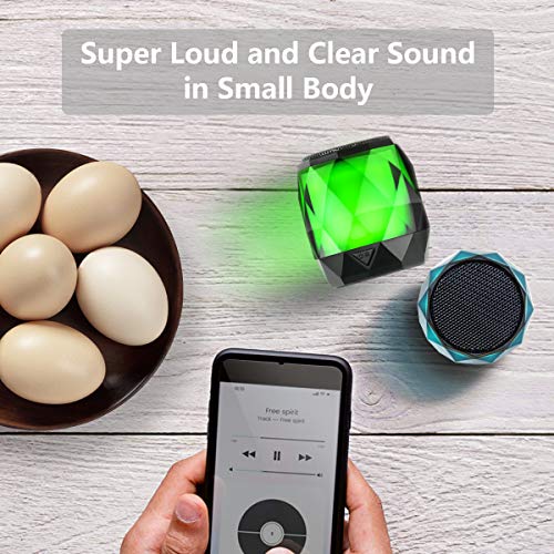 LFS Portable Bluetooth Speaker with Lights, Night Light LED Wireless Speaker,Magnetic Waterproof Speaker, 7 Color LED Auto-Changing,TWS,Perfect Mini Speaker for Shower, Home, Outdoor (Multicolor)