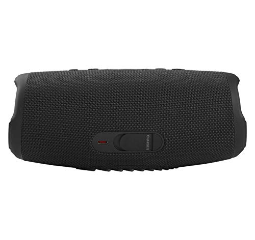 JBL Charge 5 Portable Waterproof Wireless Bluetooth Speaker Bundle with divvi! Protective Hardshell Case - Black