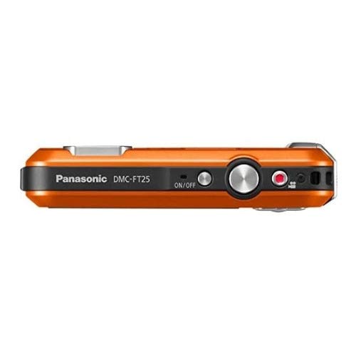 Panasonic DMC-TS25 Waterproof Digital Camera with 2.7-Inch LCD (Orange) DMC-TS25D (Renewed)