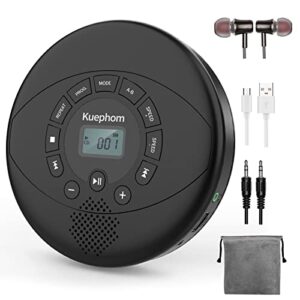 cd player portable,discman rechargeable,walkman cd player with speaker,portable cd player with headphones,cd-r,mp3 usb playable,anti skip cd playing for car,suitable for personal or multi-users,black