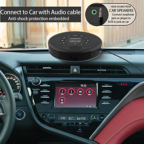 CD Player Portable,Discman Rechargeable,Walkman CD Player with Speaker,Portable cd Player with Headphones,CD-R,MP3 USB playable,Anti Skip CD Playing for car,Suitable for Personal or Multi-Users,Black