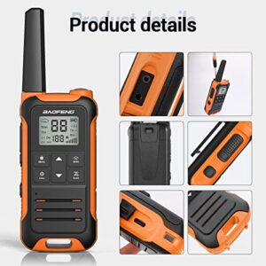 Baofeng F22 Walkie Talkies Long Range for Adults IP54 Waterproof with 22 FRS Channel Walky Talky Rechargeable Handheld Two Way Radios with NOAA Weather Flashlight for Hiking Camping Trip