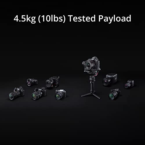 DJI RS 2 - 3-Axis Gimbal Stabilizer for DSLR and Mirrorless Cameras, Nikon, Sony, Panasonic, Canon, Fuji, 10lbs Tested Payload, 1.4” Full-Color Touchscreen, Carbon Fiber Construction, Black