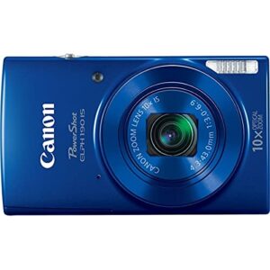Canon PowerShot ELPH 190 IS Digital Camera (Blue) with 10x Optical Zoom and Built-In Wi-Fi