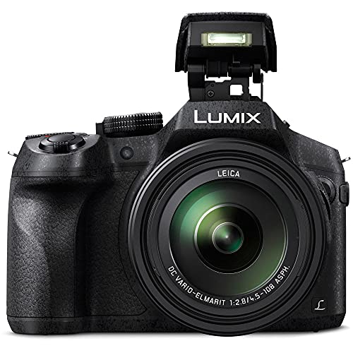 Panasonic Lumix DMC-FZ300 Digital Camera (DMC-FZ300K) - Bundle - with 64GB Memory Card + DMW-BLC12 Battery + Digital Flash + Soft Bag + 12" Flexible Tripod + Cleaning Set + 52mm UV Filter + More