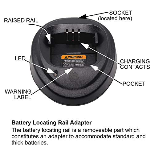 WPLN4137 WPLN4137BR Charger Compatible for Motorola Radio CP200 CP200D PR400 EP450 DEP450 CP040 CP150 CP180 NNTN4497 NNTN4970 NNTN4851 WPLN4138