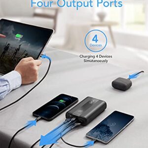 Small Power Bank 20000mAh, VRURC 22.5W PD & QC 3.0 Fast Charging USB C Portable Charger, 4 Output 3 Input Compact Battery Pack, LED Display External Phone Battery Compatible with Smart Devices