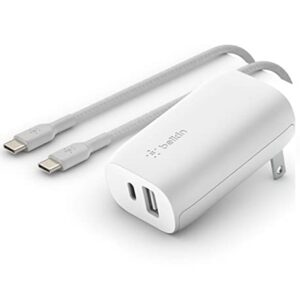 Belkin Quick Charge Charger (Qualcomm Quick Charge 3.0 Charger, USB Charger for Quick Charge Devices, Note9, S9, S8, S7, S6, More) USB Wall Charger, White, WCA001dqWH