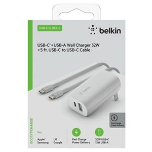 Belkin Quick Charge Charger (Qualcomm Quick Charge 3.0 Charger, USB Charger for Quick Charge Devices, Note9, S9, S8, S7, S6, More) USB Wall Charger, White, WCA001dqWH