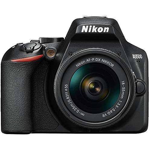 Nikon D3500 24.2MP DSLR Camera + AF-P DX 18-55mm VR NIKKOR Lens Kit + Accessory Bundle (Renewed)