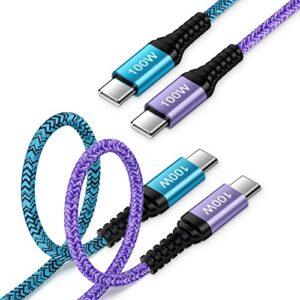 usb c to usb c android auto usb c cable data transfer 100w super fast charging cord type c to c charger cable for samsung galaxy s23 ultra/a23/a13/a03s/a53/s22 ultra/s21/s10, google pixel 7 6 pro/6a