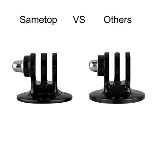 Sametop Tripod Mount Adapter Compatible with GoPro Hero 11, 10, 9, 8, 7, 6, 5, 4, Session, 3+, 3, 2, 1, Hero (2018), Fusion, Max, DJI Osmo, Sjcam, Xiaoyi Action Cameras (4 Packs)