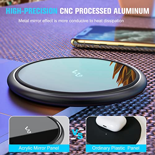 Magnetic Wireless Charger, Vebach Fast Aluminum Wireless Charging Pad with Detachable Cable Compatible with iPhone 14/14 plus/13/13 Pro/13 Pro Max/13 Mini, 12/12 Pro/12 Pro Max, AirPods 3 2 Pro etc