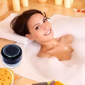 HAISSKY Bluetooth Shower Speakers, Portable Wireless Waterproof Speaker with Suction Cup, Pairs Easily to Phones, Tablets, Computer (Black & Blue)