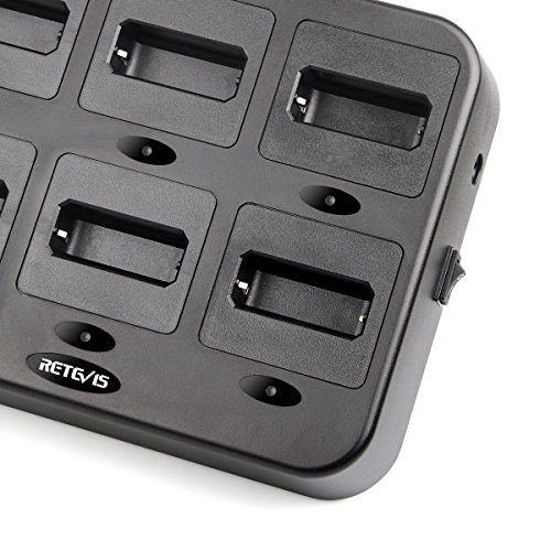 Retevis RT22 Six-Way Charger Multi Unit Charger Compatible with Retevis RT22 RT22S RB19 RB19P Walkie Talkie (1 Pack)