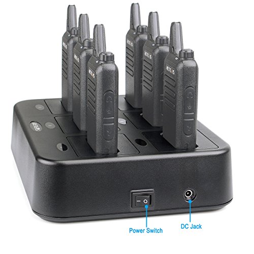 Retevis RT22 Six-Way Charger Multi Unit Charger Compatible with Retevis RT22 RT22S RB19 RB19P Walkie Talkie (1 Pack)