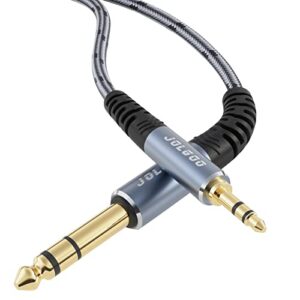 jolgoo 3.5 mm trs to 1/4″ trs stereo interconnect cable, 6.35mm 1/4″ male to 3.5mm 1/8″ male trs stereo audio cable, 3.3 feet