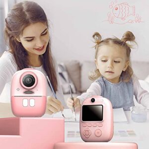MIANHT Instant Print Digital Camera - Kids Digital Camera, Ink Free Printing 1080P Video Camera, 26MP Digital Camera for Kids, with 32GB SD Card, Color Pens, Print Papers