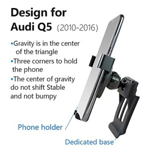 LUNQIN Car Phone Holder for 2008-2016 Audi Q5, 2014-2017 Audi SQ5 Auto Accessories Navigation Bracket Interior Decoration Mobile Cell Phone Mount