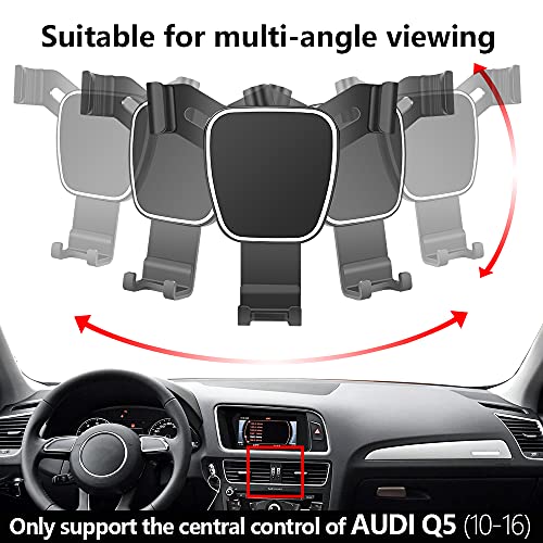 LUNQIN Car Phone Holder for 2008-2016 Audi Q5, 2014-2017 Audi SQ5 Auto Accessories Navigation Bracket Interior Decoration Mobile Cell Phone Mount