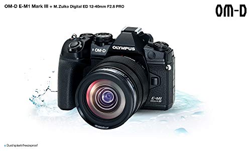 Olympus OM-D E-M1 Mark III Black Body with M.Zuiko Digital ED 12-40mm F2.8 PRO Lens (International Model)