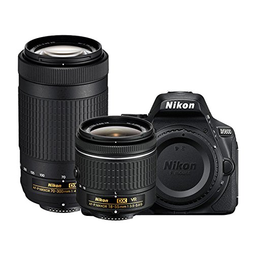 Nikon D5600 24.2 MP DX-Format DSLR Camera with AF-P 18-55mm VR & 70-300mm Lens Kit + 32GB Battery Grip Accessory Bundle