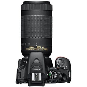 Nikon D5600 24.2 MP DX-Format DSLR Camera with AF-P 18-55mm VR & 70-300mm Lens Kit + 32GB Battery Grip Accessory Bundle
