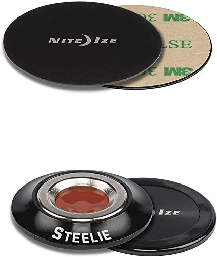 Nite Ize Smartphones Steelie Orbiter Magnetic Socket and Metal Plate, black, one size (STO-01-R7)