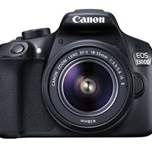 Canon EOS 1300D EF-S 18-55mm 18.7MP CMOS 5184 x 3456 Pixels (Black) - International Version (No Warranty)