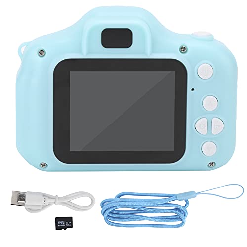 DERCLIVE X2 Multifunctional Childrens Digital Camera Photo Video with Memory Card Mini GiftBlue 32GB